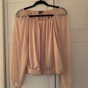 Elegant Blush Chiffon Women's Top